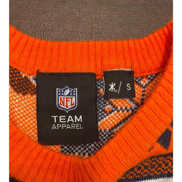 NFL Team Apparel Denver Broncos Ugly Christmas Sweater Men's Small Winter Fall - Picture 4 of 8